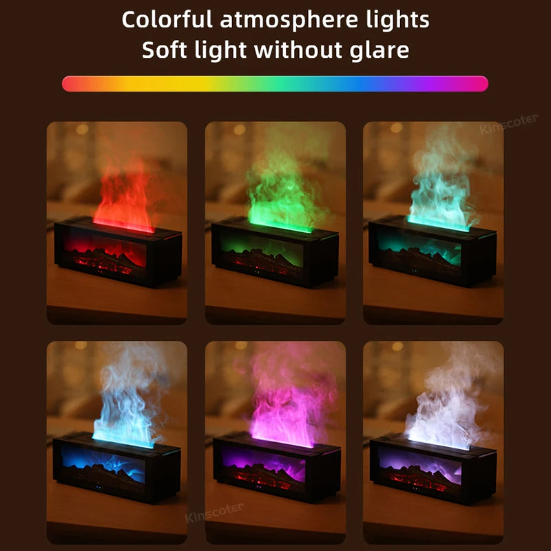 Fireplace Air Humidifier LED Aroma Diffuser