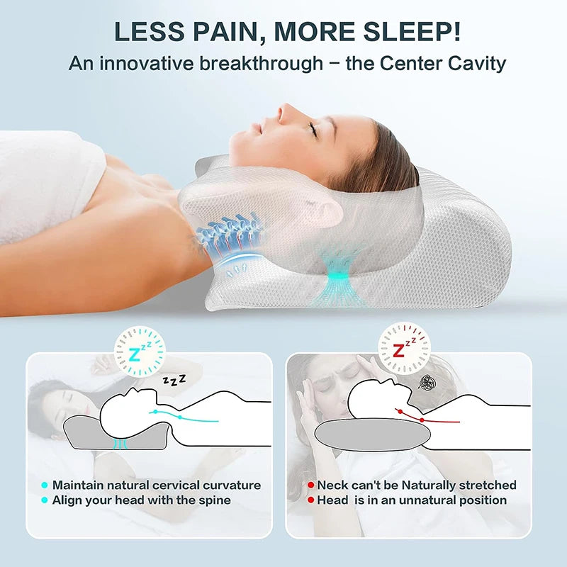 Orthopedic Memory Cervical Pillow for Neck Pain - Blooming Trendz