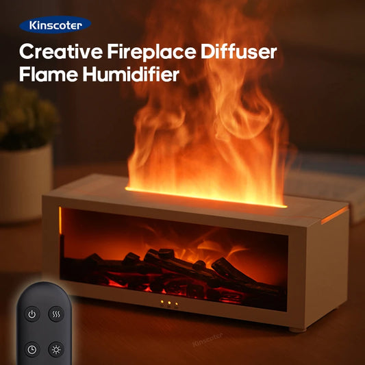 Fireplace Air Humidifier LED Aroma Diffuser